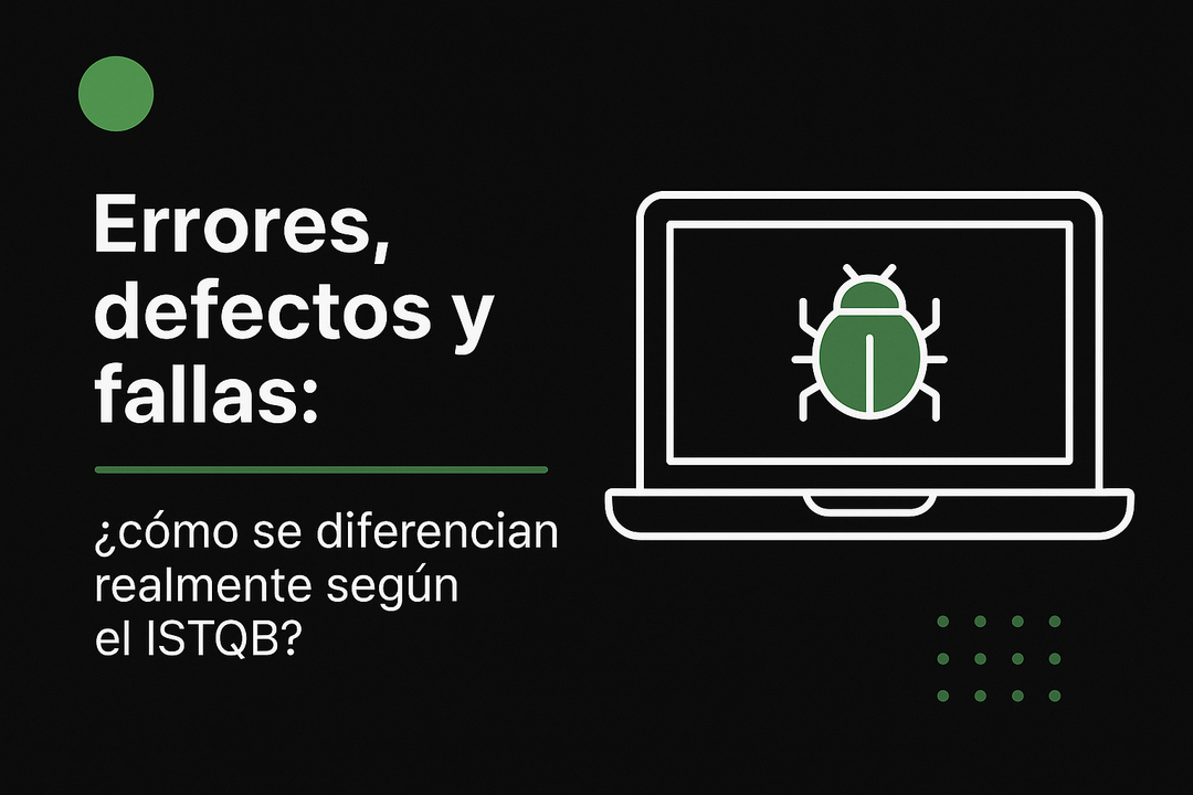 Errores, defectos y fallas: ¿cómo se diferencian realmente según el ISTQB?