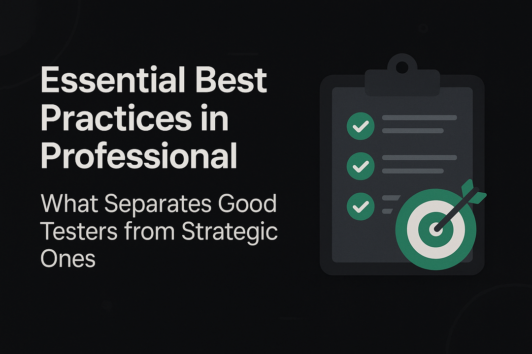 Essential Best Practices in Professional Testing: What Separates Good Testers from Strategic Ones