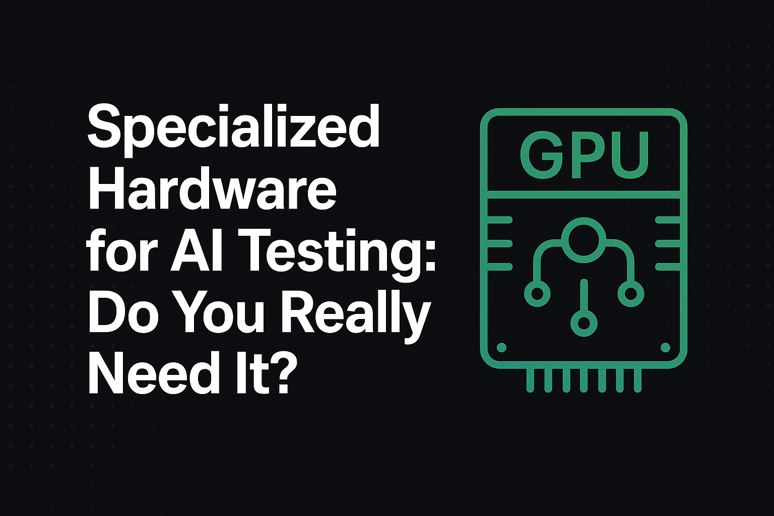 Specialized Hardware for AI Testing: Do You Really Need It?