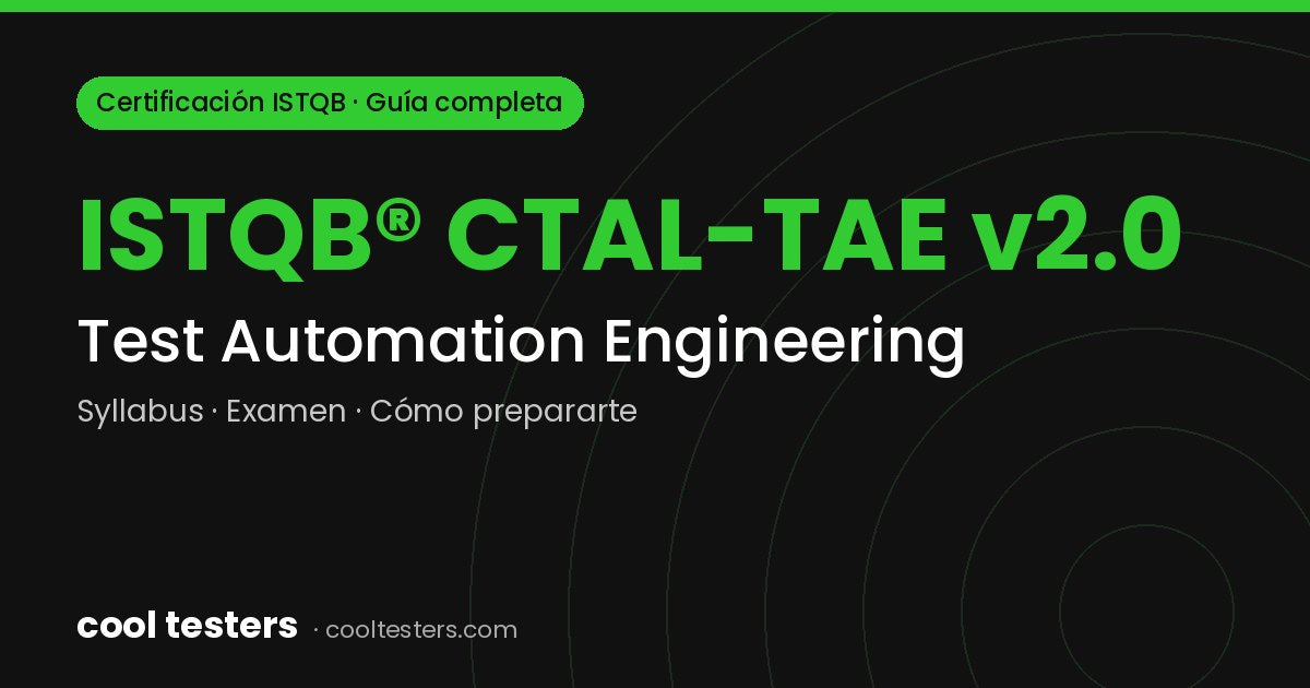 Cool Testers – certificacion istqb test automation engineering ctal tae