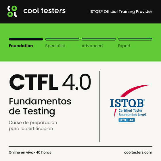 Curso ISTQB Nivel Fundamentos 4.0 - Online en Vivo